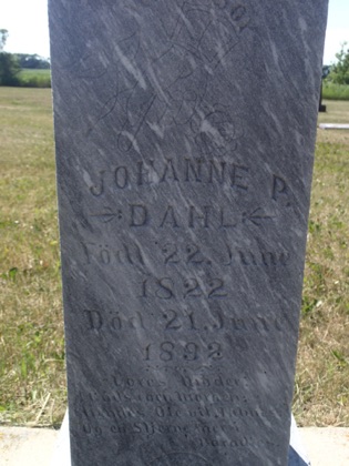 Crary Cemetery, North Dakota: Mother of Christian Peter Dahl